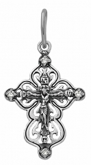 Кресты с камнями 13-000195-105010 925 (4 Фианит круг 1,5 0,020)