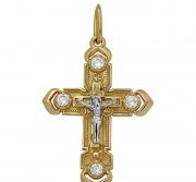 Кресты с камнями КР-775А 925 (4 Фианит круг 3,5 0,099)
