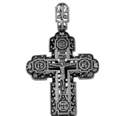 Кресты с камнями ПР-291-1м 925 (4 Фианит круг 1,25 0,008)